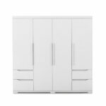 Modern Extended 4 Door Wardrobe – Available in 2 Colours - Image 3
