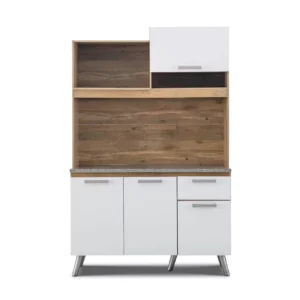 Yasmin Kitchen Dresser Set UK Oak + Snow White